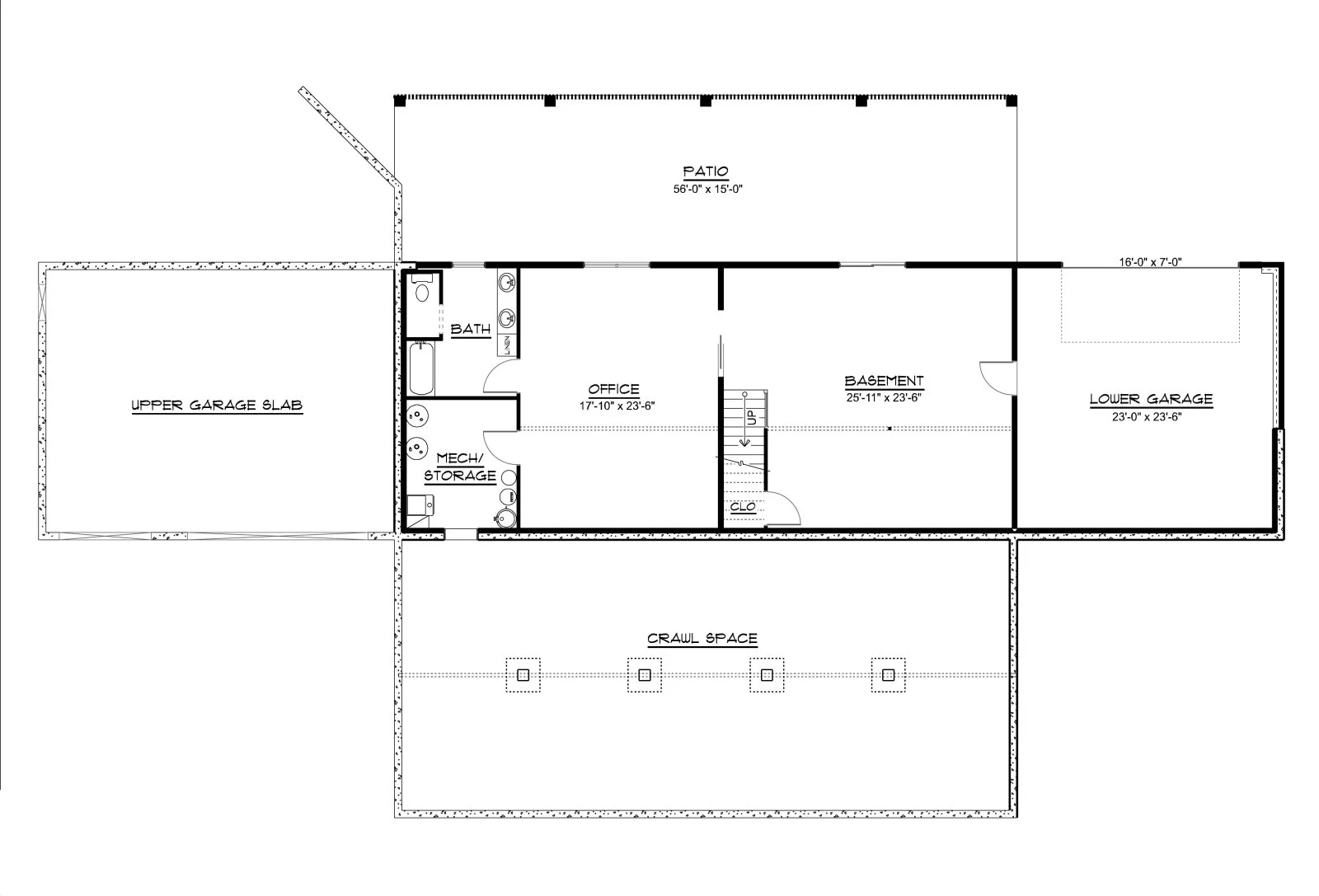 CHD-24364 Beach House Plan – Basement Floor Plan