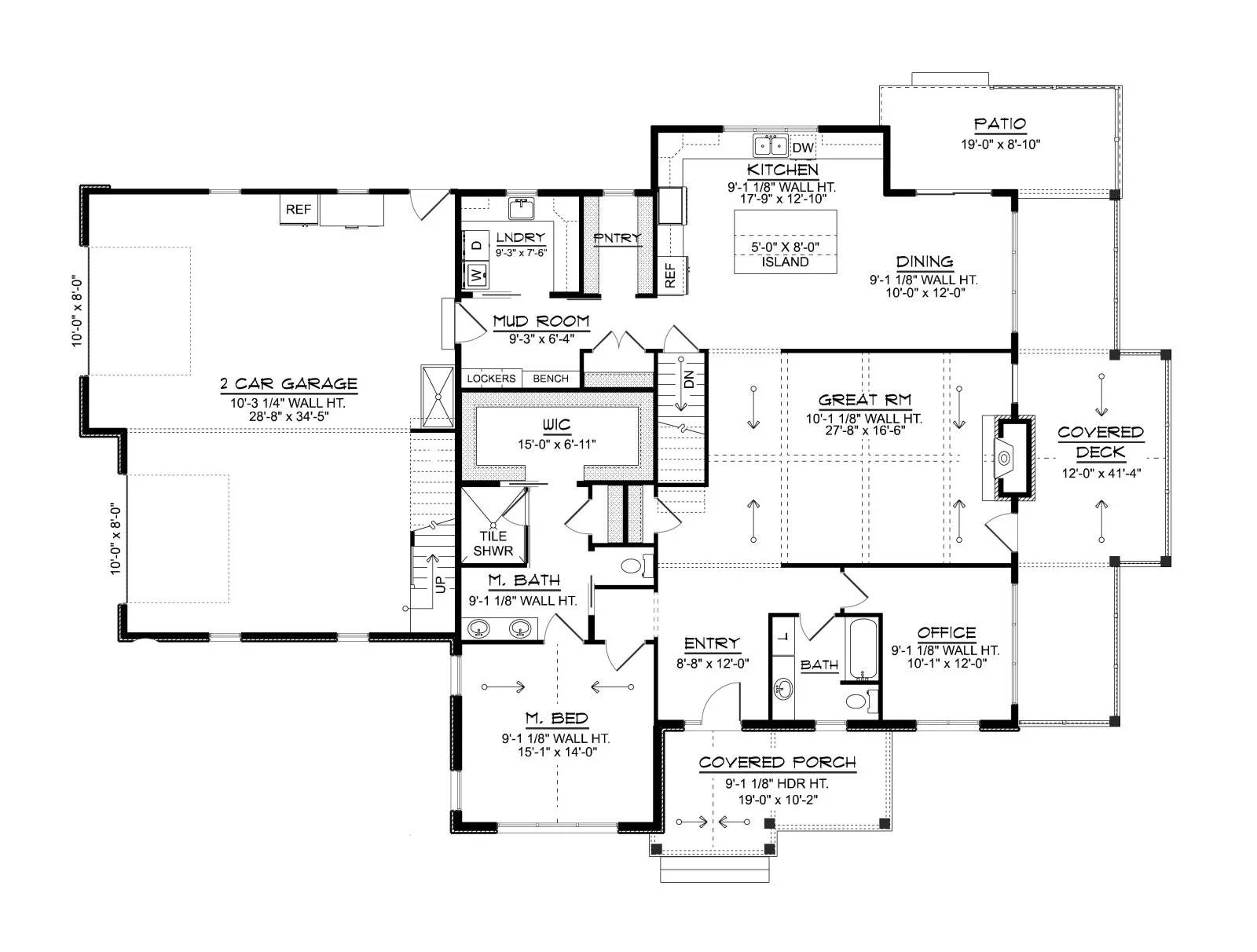 CHD-24411 Country House Plan – Main Floor Plan