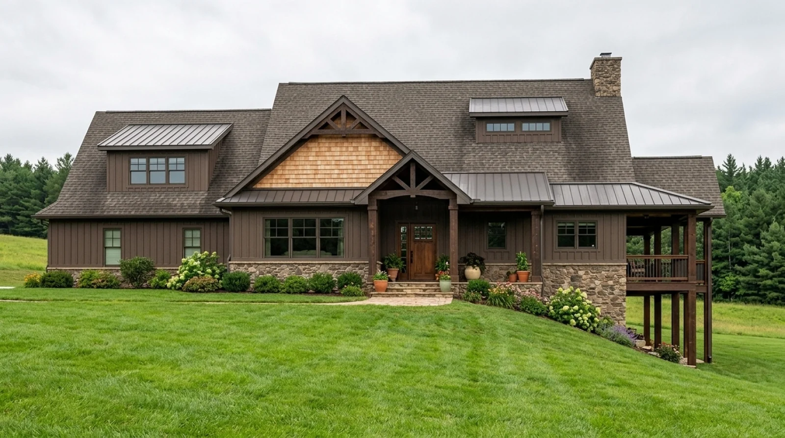 CHD-24411 Country House Plan – Front Elevation