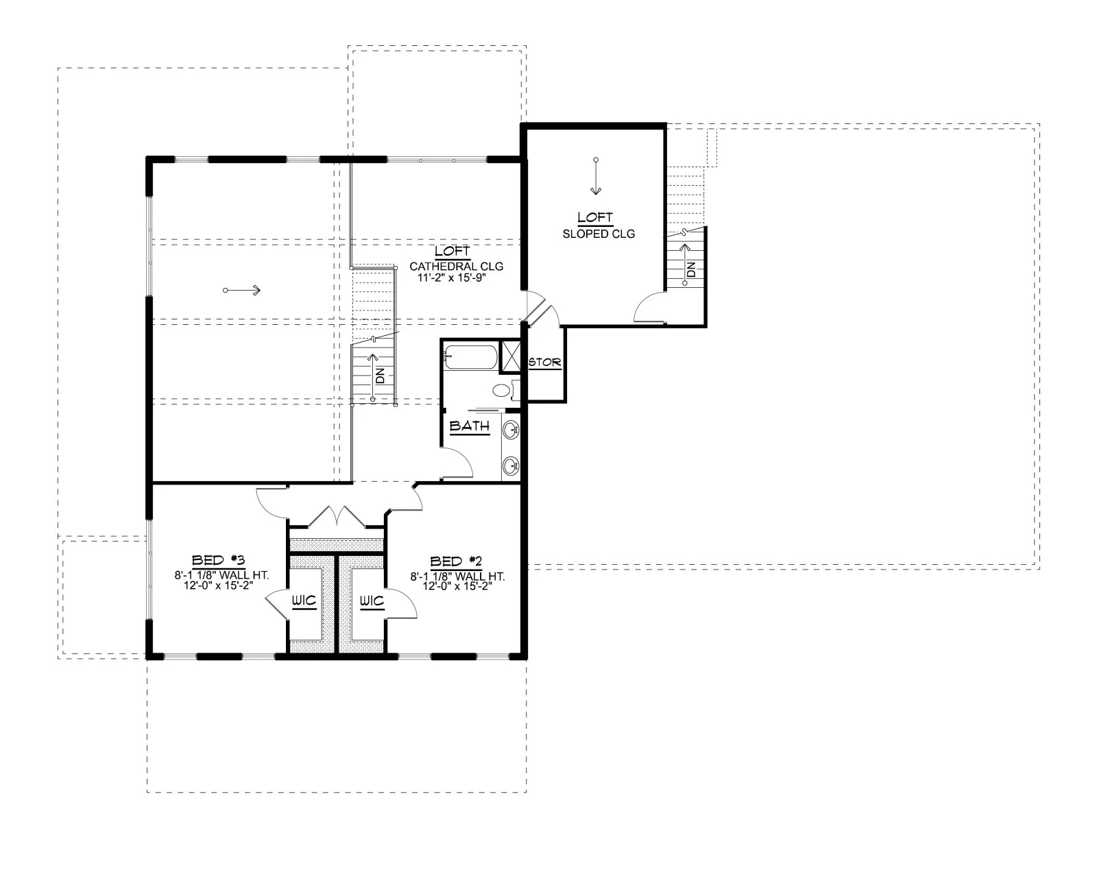 CHD-24413 Barndominium House Plan – Second Floor Plan