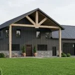 CHD-24413 Barndominium House Plan – Front Elevation
