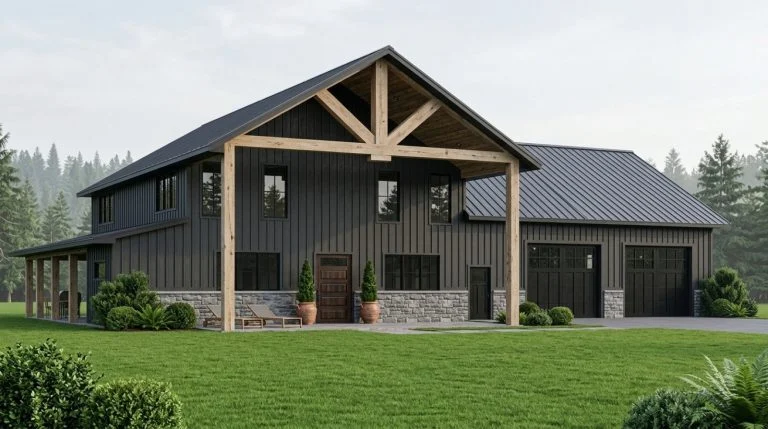 CHD-24413 Barndominium House Plan – Front Elevation