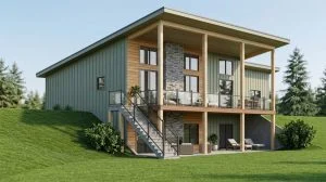 CHD-24455 Beach House Plan – Front Elevation