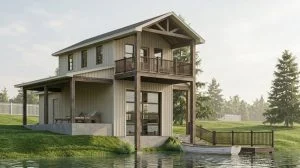 CHD-24457 Beach House Plan – Front Elevation