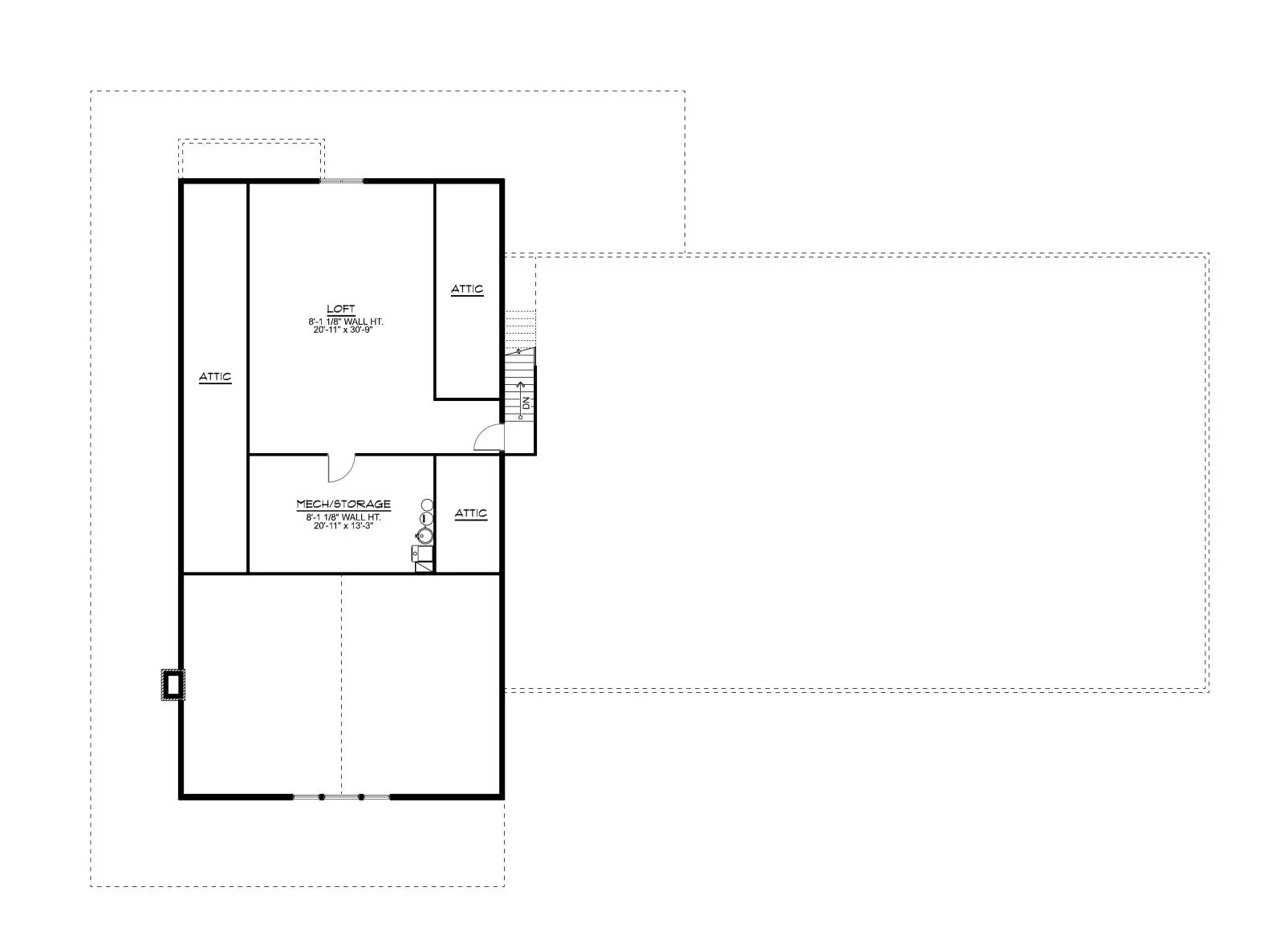 CHD-2472 Barndominium House Plan – Second Floor Plan