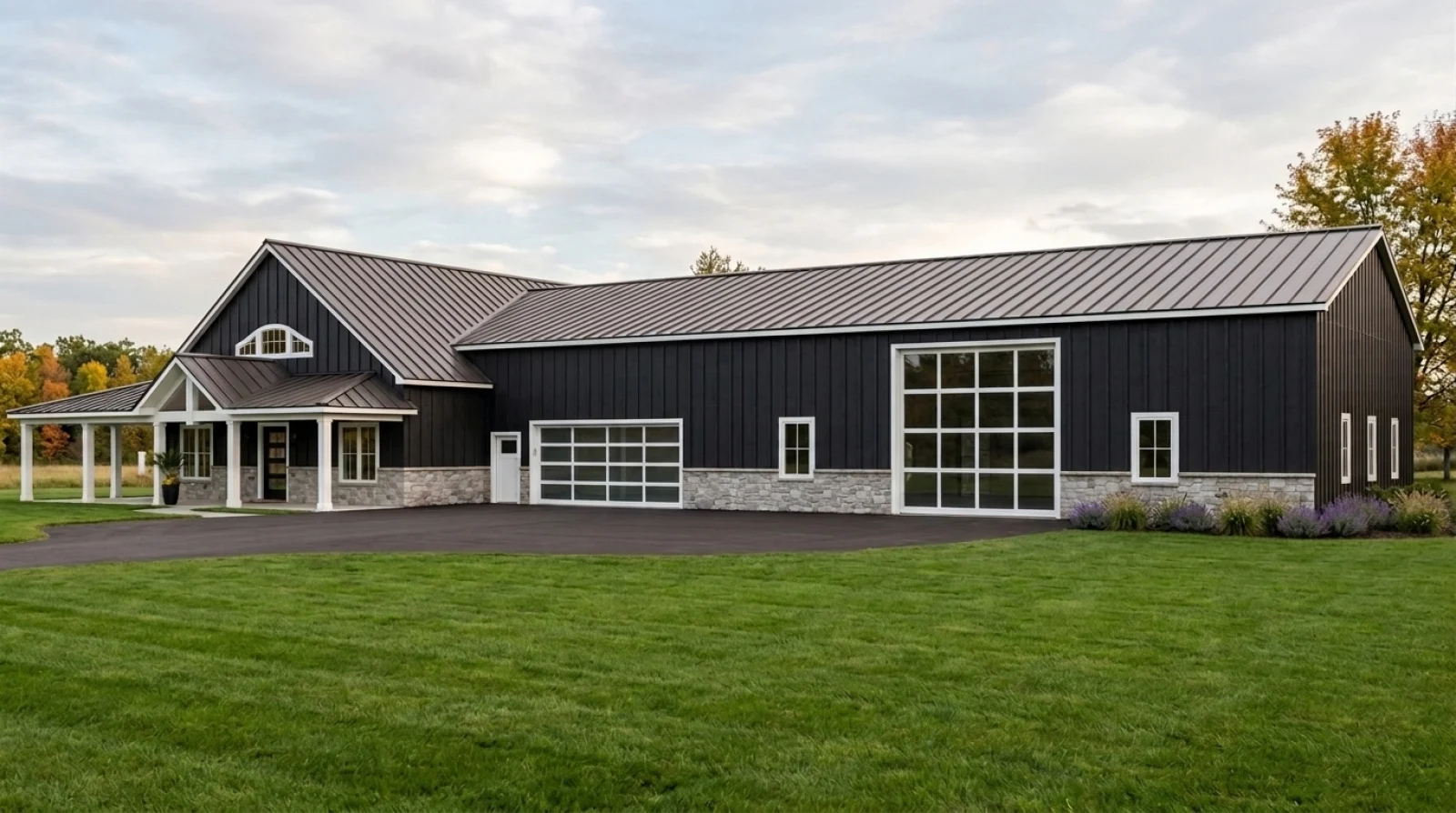 CHD-2472 Barndominium House Plan – Front Elevation