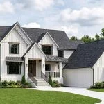 CHD-2502 Beach House Plan – Front Elevation