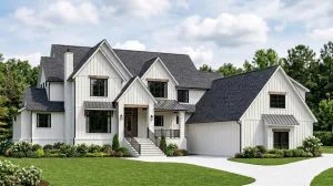 CHD-2502 Beach House Plan – Front Elevation
