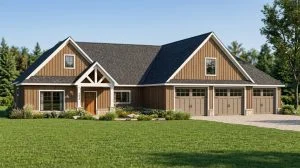 CHD-2508 Craftsmen House Plan – Front Elevation