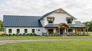 CHD-25104 Barndominium House Plan – Front Elevation