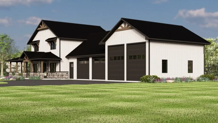 CHD-25108 Barndominium House Plan – Photo 1
