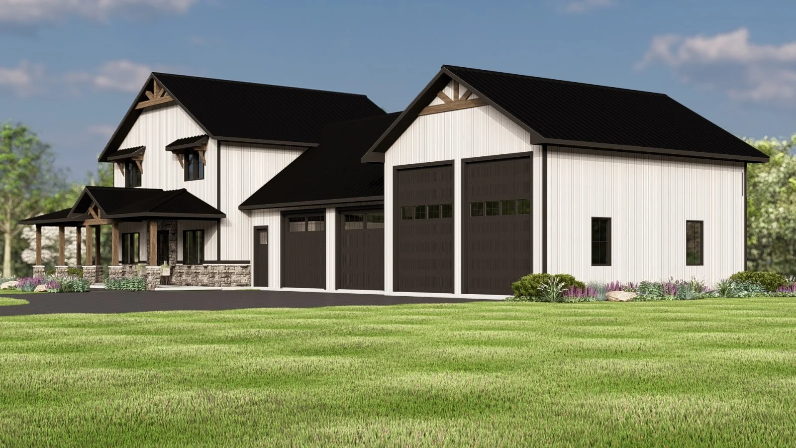 CHD-25108 Barndominium House Plan – Photo 1
