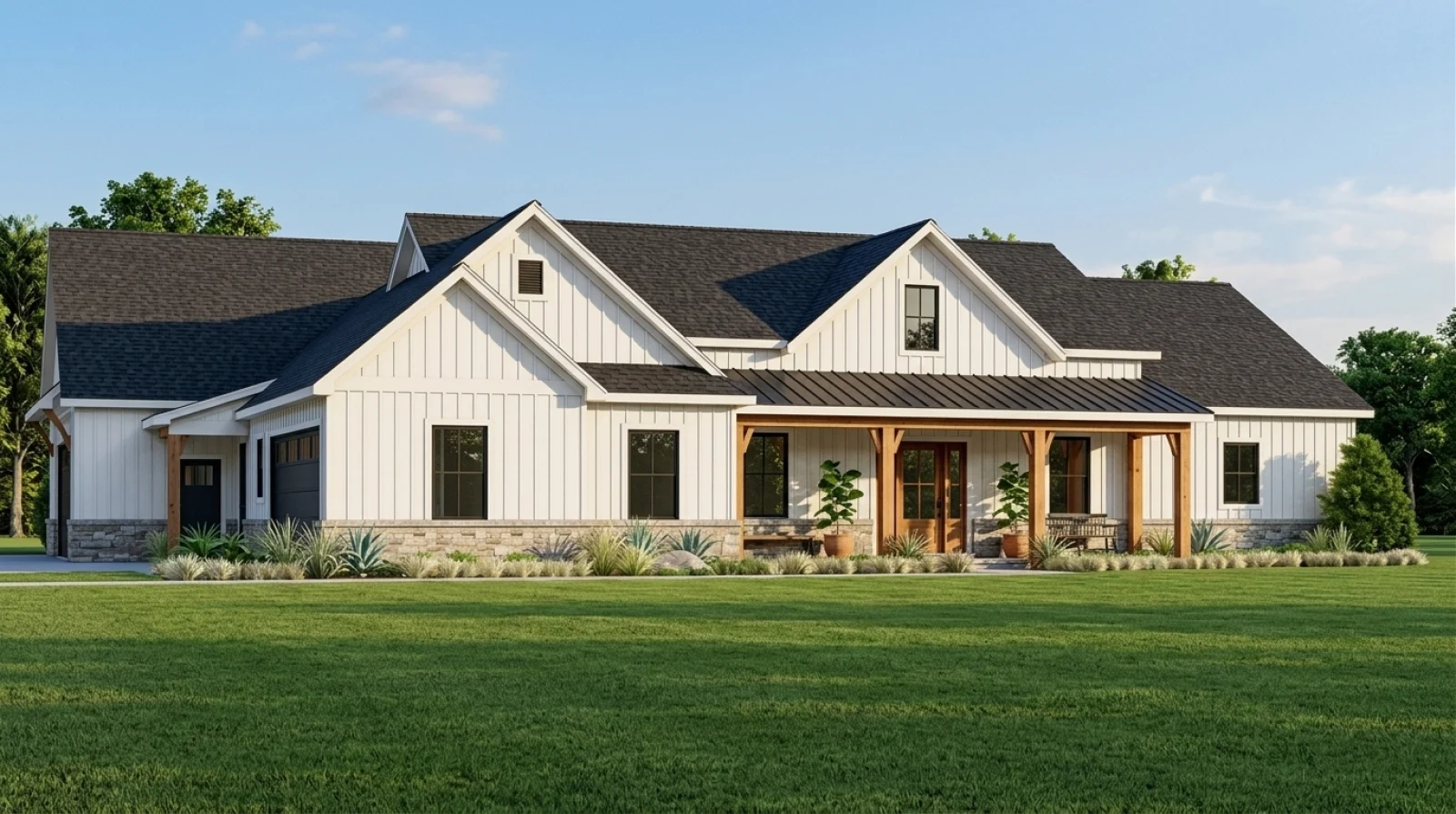 CHD-25113 Cottage House Plan – Front Elevation
