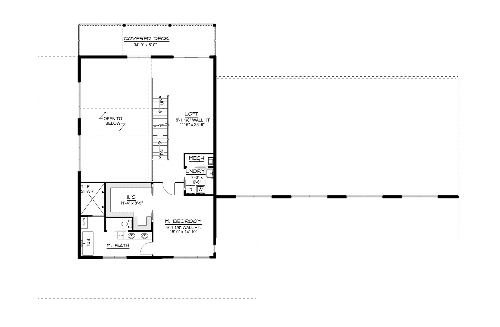 CHD-25122 Beach House Plan – Second Floor Plan