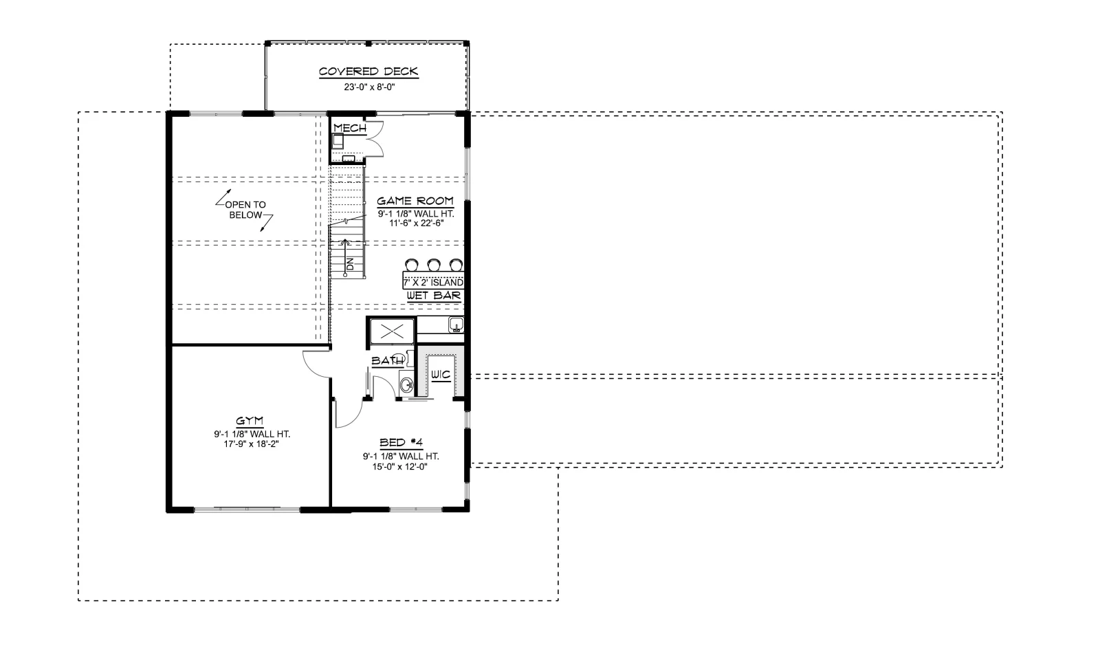 CHD-25122 Beach House Plan – Third Floor Plan
