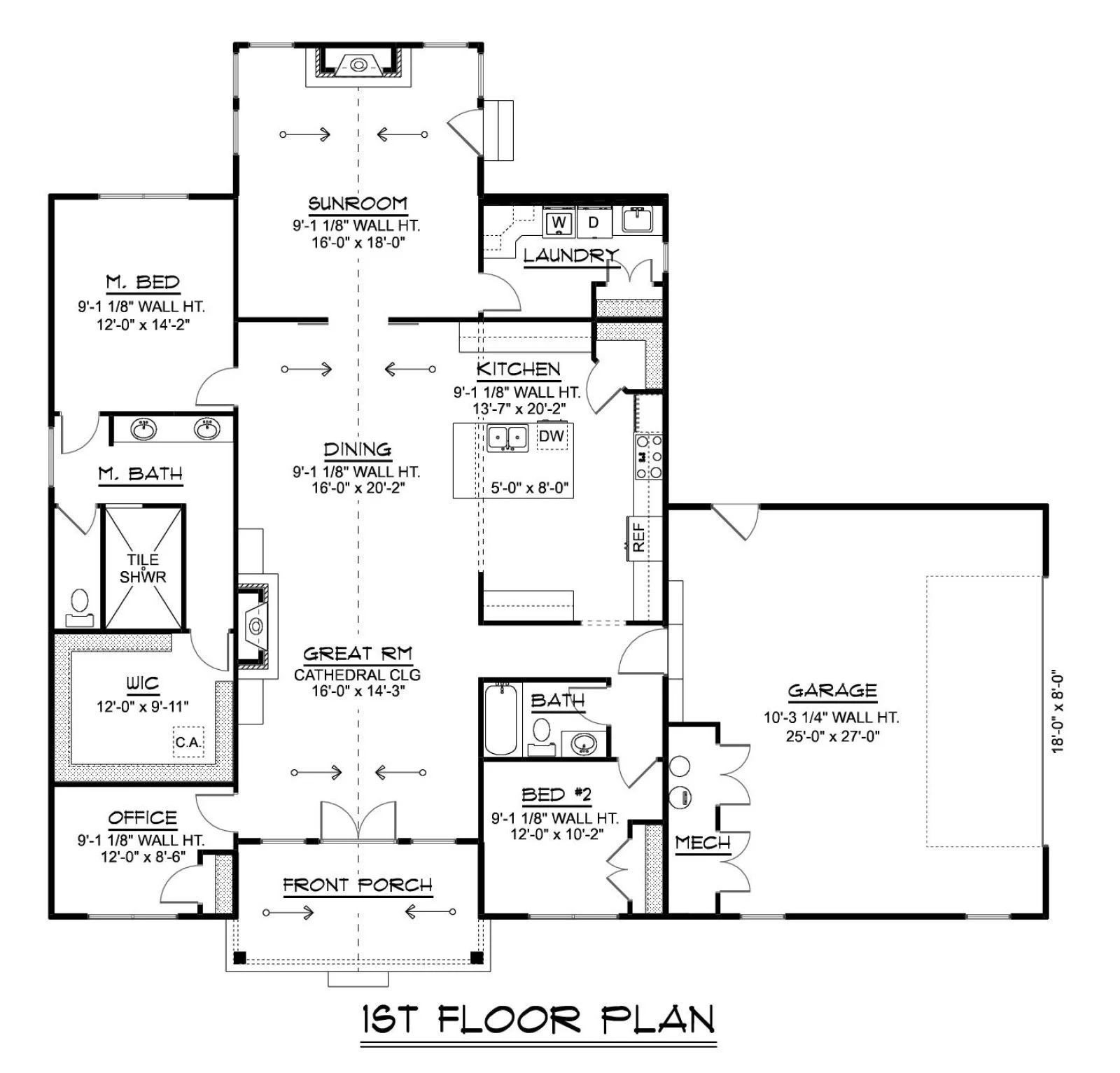 CHD-25123 Country House Plan – Main Floor Plan