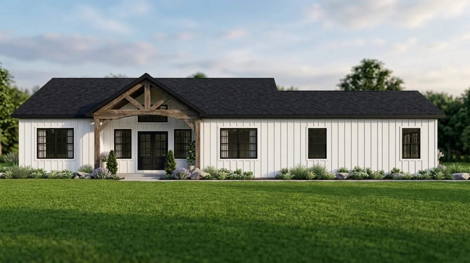 CHD-25123 Country House Plan – Front Elevation
