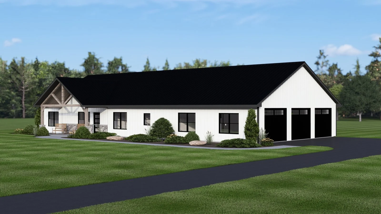 CHD-25132 Barndominium House Plan – Photo 1