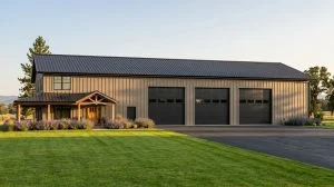 CHD-25136 Barndominium House Plan – Front Elevation