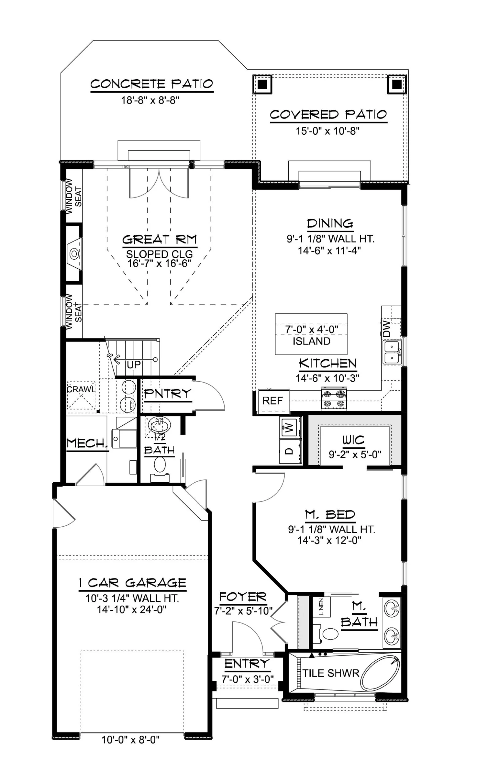 CHD-25139 Beach House Plan – First Floor Plan
