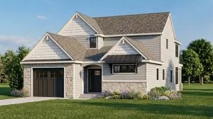 CHD-25139 Beach House Plan – Front Elevation