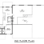 CHD-25140 Barndominium House Plan – Second Floor Plan