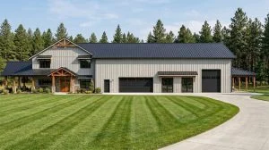 CHD-25140 Barndominium House Plan – Front Elevation