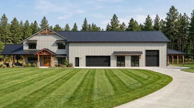 CHD-25140 Barndominium House Plan – Front Elevation