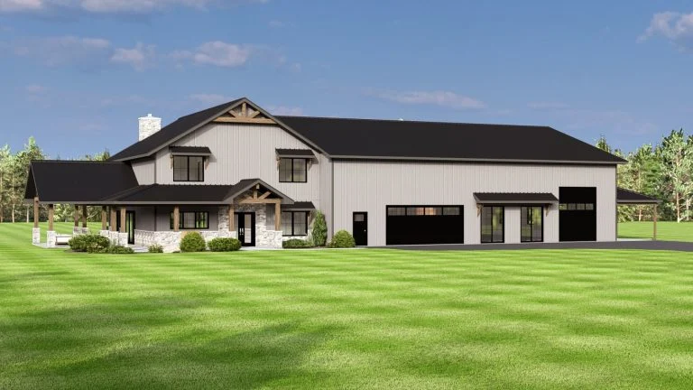 CHD-25140 Barndominium House Plan – Photo 1