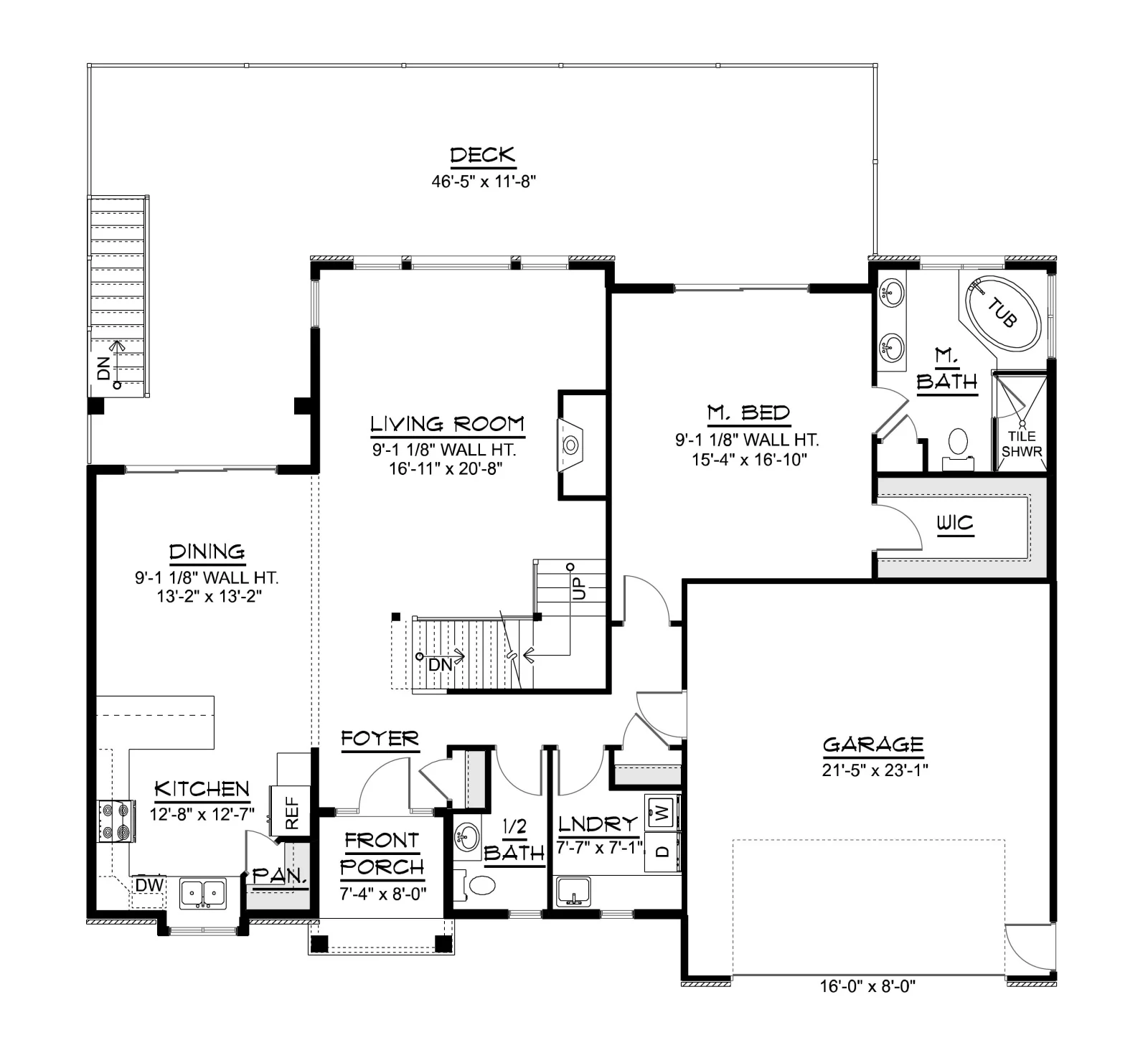 CHD-25146 Beach House Plan – First Floor Plan