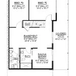 CHD-25147 Beach House Plan – Basement Floor Plan