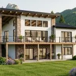 CHD-25147 Beach House Plan – Front Elevation