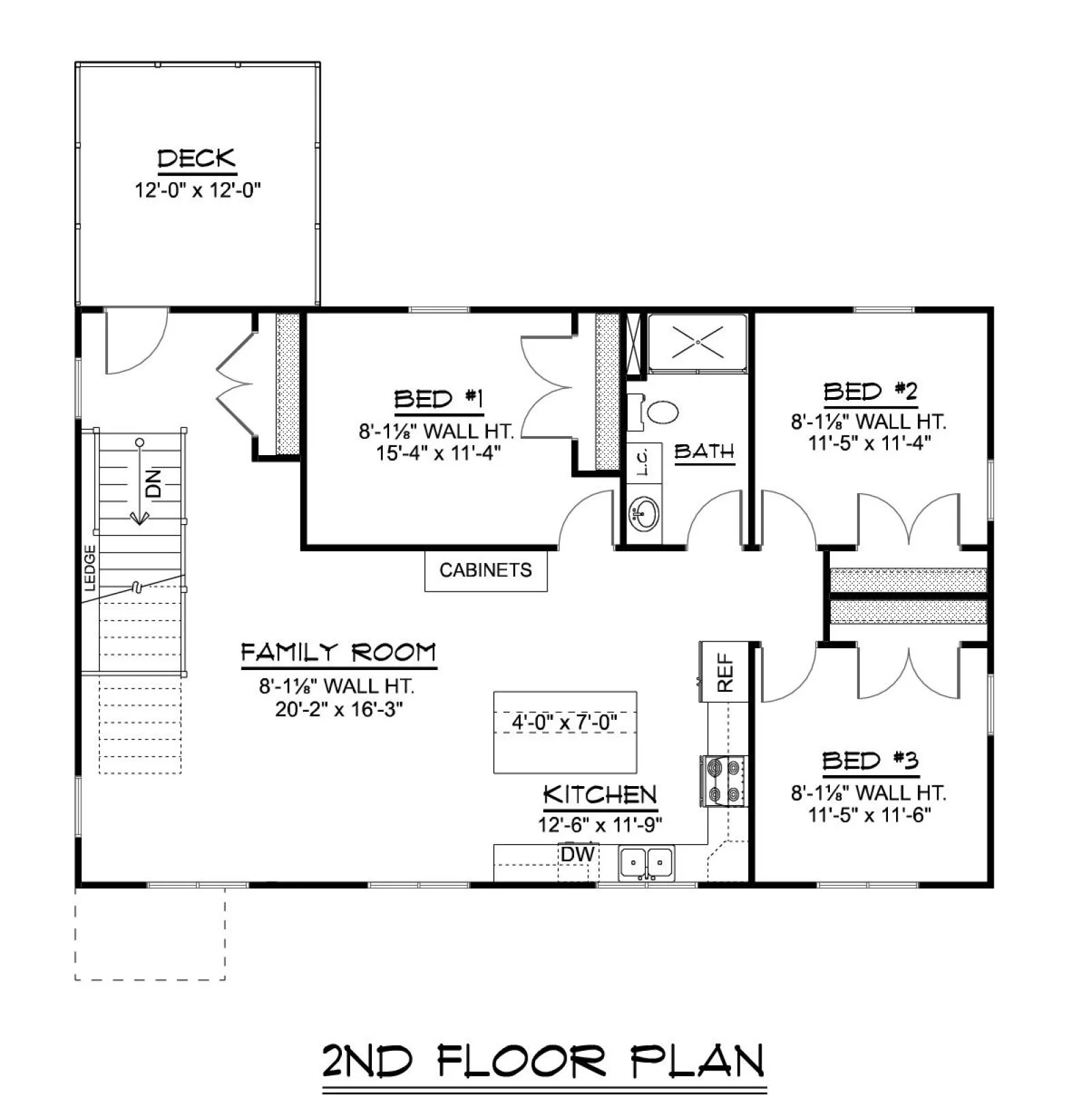 CHD-25151 Beach House Plan – Second Floor Plan