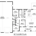 CHD-25155 Barndominium House Plan – Main Floor Plan