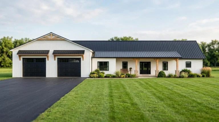 CHD-25155 Barndominium House Plan – Front Elevation