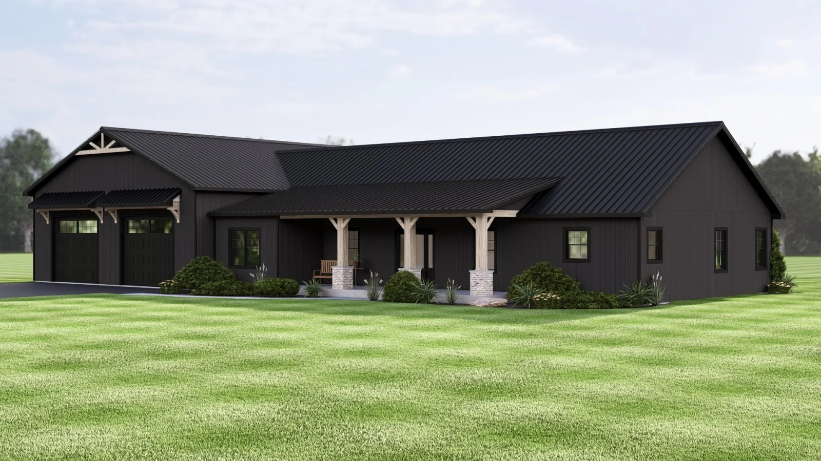 CHD-25155 Barndominium House Plan – Photo 1