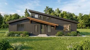 CHD-25161 Beach House Plan – Front Elevation