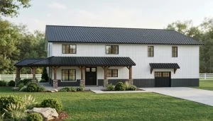 CHD-25162 Barndominium House Plan – Front Elevation