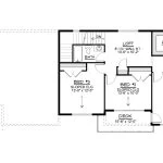 CHD-25170 Beach House Plan – Second Floor Plan