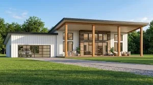 CHD-25171 Beach House Plan – Front Elevation