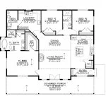CHD-25178 Beach House Plan – Main Floor Plan