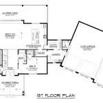 CHD-25181 Contemporary House Plan – Main Floor Plan