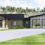 CHD-25181 Contemporary House Plan – Front Elevation