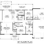 CHD-25190 Contemporary House Plan – Main Floor Plan