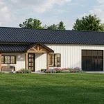 CHD-25195 Barndominium House Plan – Front Elevation