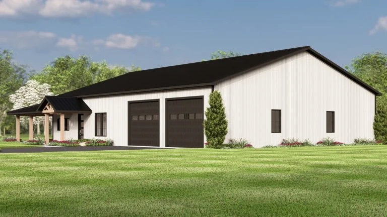 CHD-25195 Barndominium House Plan – Photo 1