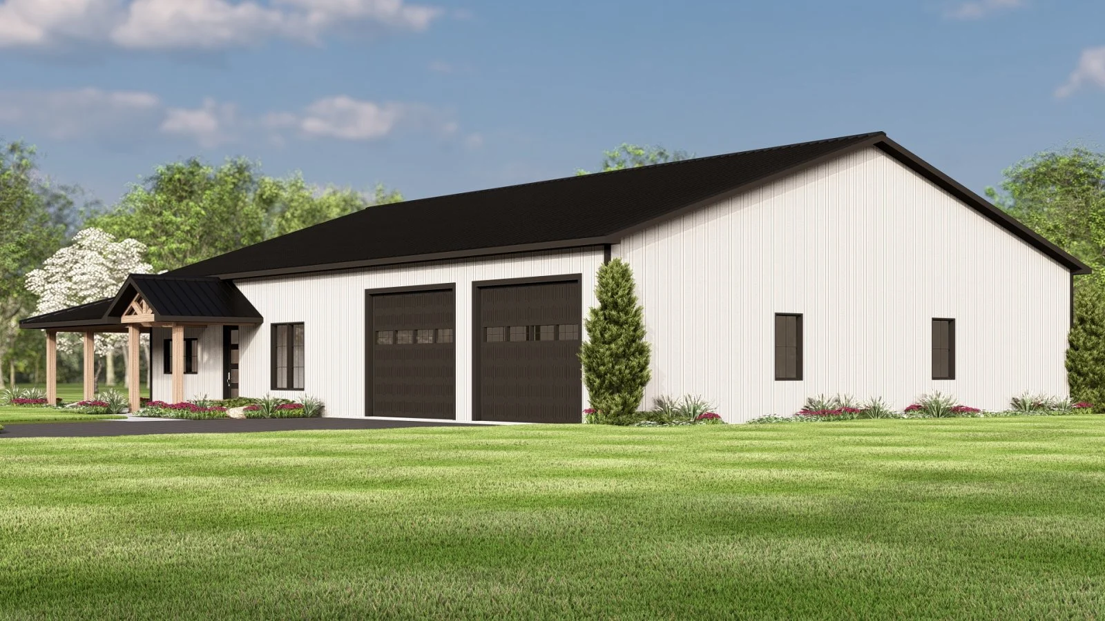 CHD-25195 Barndominium House Plan – Photo 1