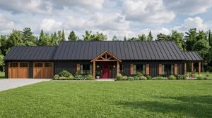 CHD-25198 Country House Plan – Front Elevation