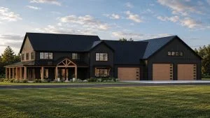 CHD-2520 Contemporary House Plan – Front Elevation