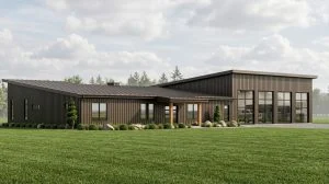 CHD-25201 Barndominium House Plan – Front Elevation